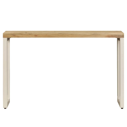 Avlastningsbord Konsollbord Trä 120x35x76 cm massivt mangoträ och stål