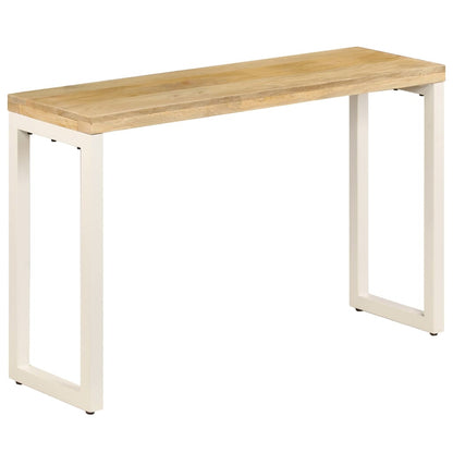 Avlastningsbord Konsollbord Trä 120x35x76 cm massivt mangoträ och stål