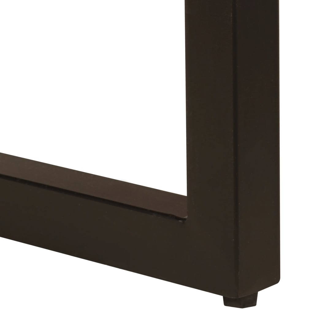 Soffbord Trä 100x50x35 cm massivt återvunnet Trä och stål