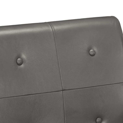 Fåtölj Grå äkta läder