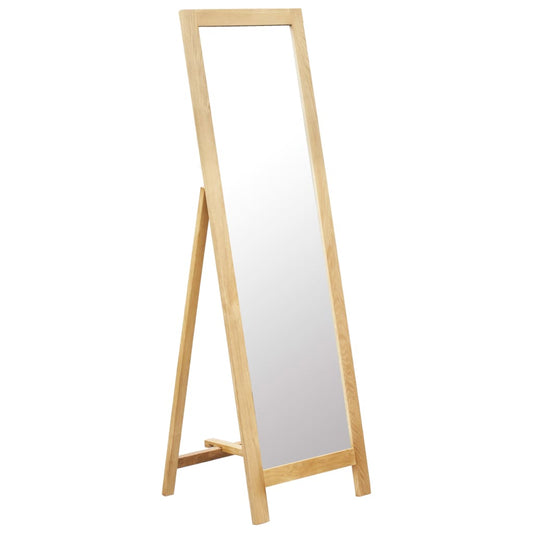 Väggspegel 48x46,5x150 cm massiv ek