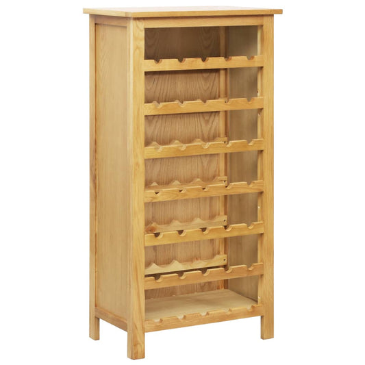 Vinställ Vinskåp 56x32x110 cm massivt ekträ