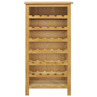 Vinställ Vinskåp 56x32x110 cm massivt ekträ