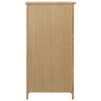 Vinställ Vinskåp 56x32x110 cm massivt ekträ