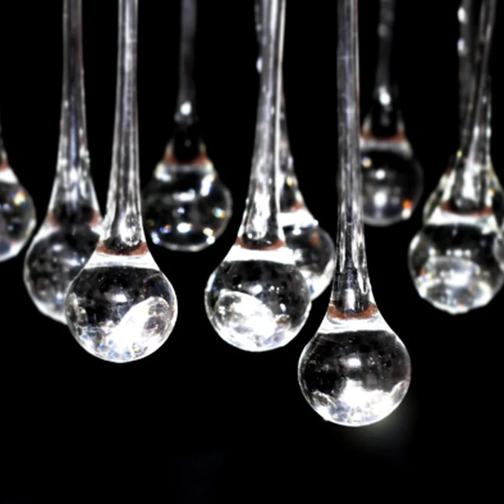 Taklampa Takkrona med 85 kristaller Vit