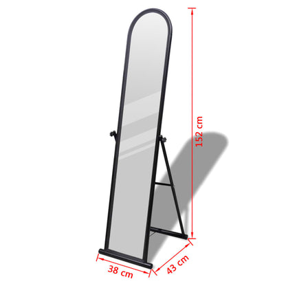 Väggspegel 152 cm svart