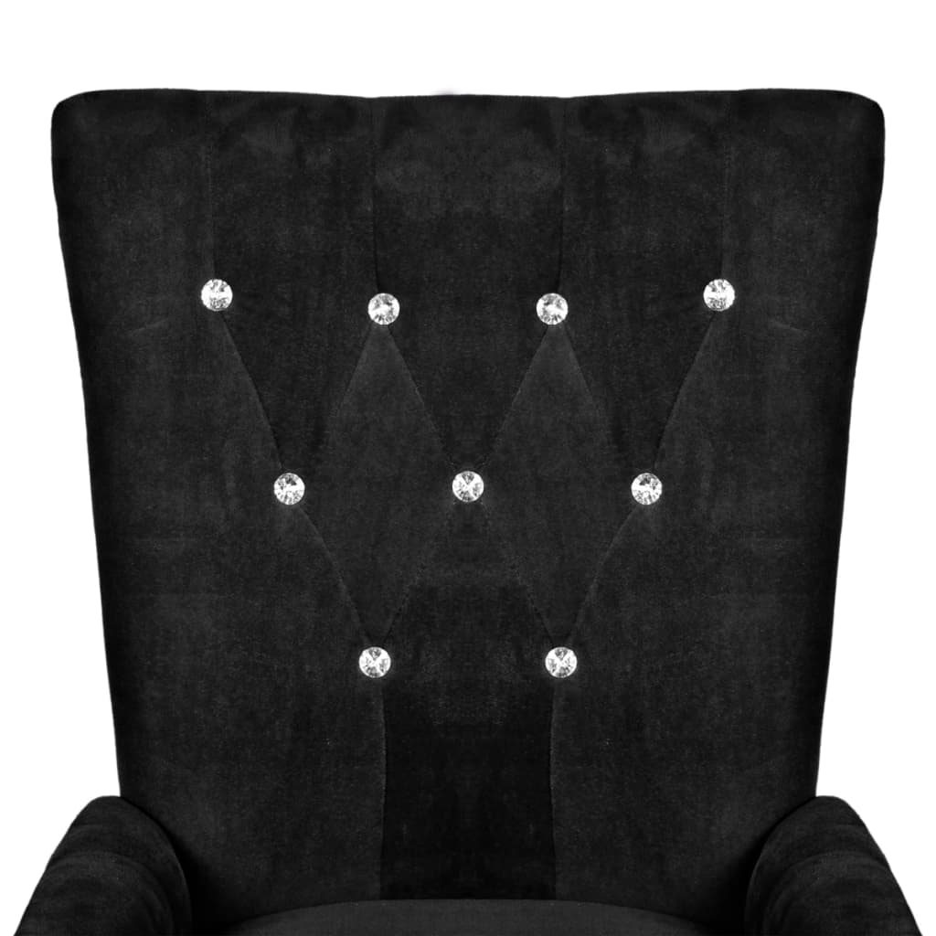 Fåtölj Svart sammet
