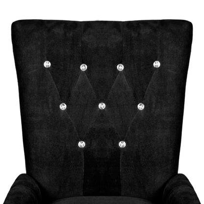 Fåtölj Svart sammet