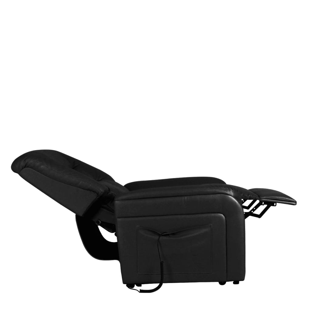 Fåtölj Svart Reclinerfåtölj konstläder