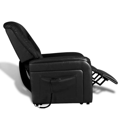 Fåtölj Svart Reclinerfåtölj konstläder