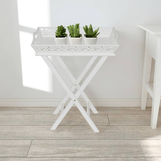 Sidobord Vit med bricka