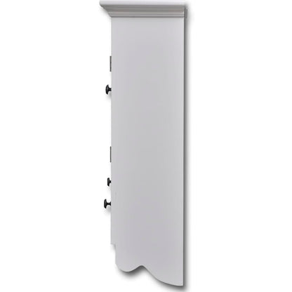 Väggskåp Vit med glaslucka Vit 59 x 22,5 x 74 cm