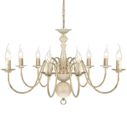 Taklampa Kristallkrona antikvit metall 8 x E14 socklar