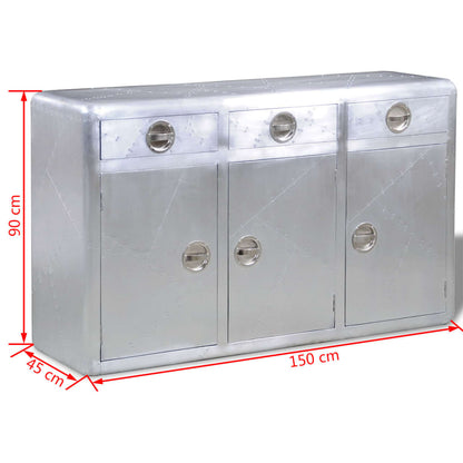 Sidobord DIV. i aluminium Aviator med 3 lådor
