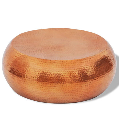 Soffbord DIV. av hamrad aluminium mässing/kopparfärg