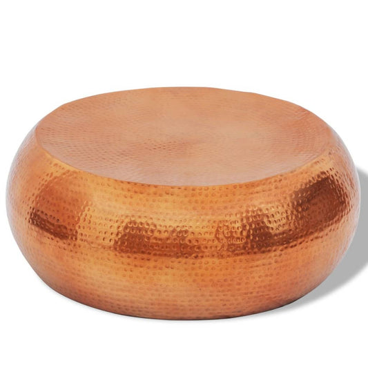 Soffbord DIV. av hamrad aluminium mässing/kopparfärg