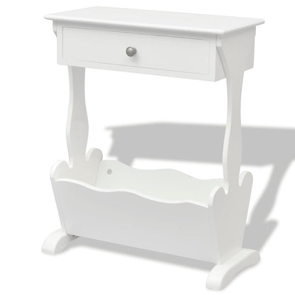 Sidobord Vit 48,5 x 24 x 61 cm