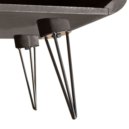 Soffbord Trä 90x55,5x38,5 cm massiv paulownia grå