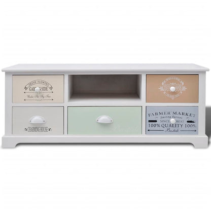 TV-Möbel Vit TV-Bänk i fransk stil trä