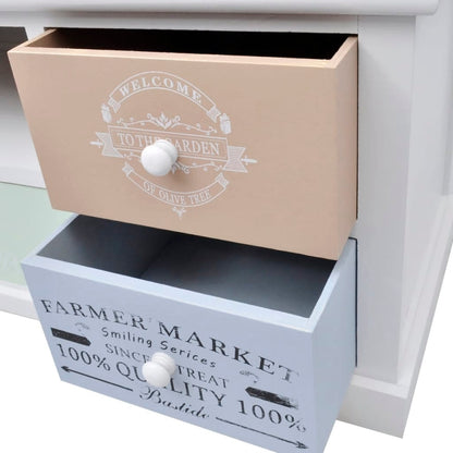 TV-Möbel Vit TV-Bänk i fransk stil trä