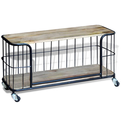 TV-Möbel Trä TV-Bänk massivt mangoträ 100x40x45 cm