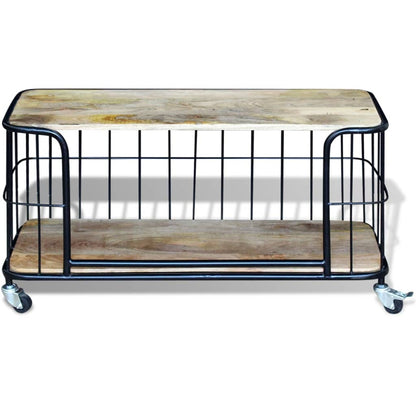 TV-Möbel Trä TV-Bänk massivt mangoträ 100x40x45 cm