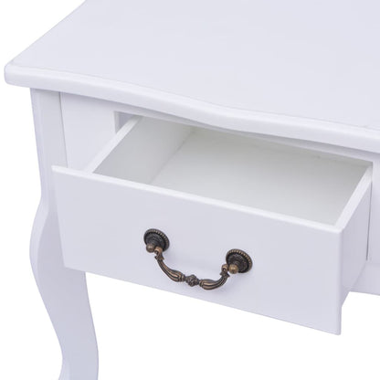 Sängbord Nattduksbord Vit MDF