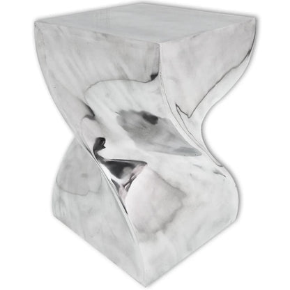 Sidobord DIV. vriden form aluminium silver