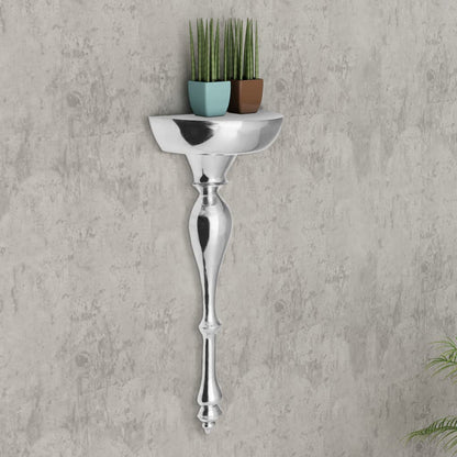 Vägghylla DIV. hylla/konsolbord aluminium silver 35x17x81 cm
