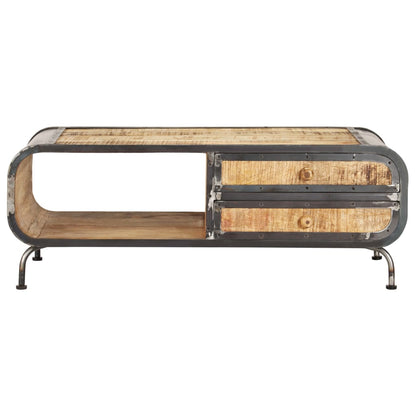 Soffbord Trä 100x50x35 cm massivt mangoträ