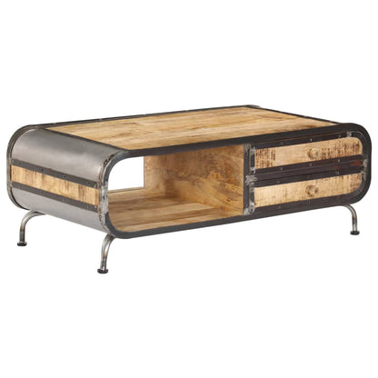 Soffbord Trä 100x50x35 cm massivt mangoträ