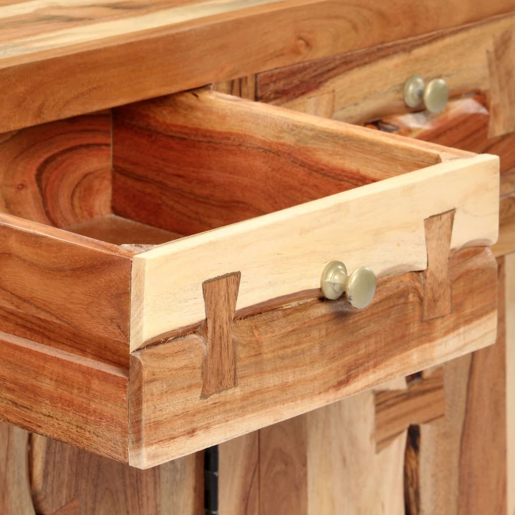 Skänk Trä 120x35x75 cm massivt akaciaträ