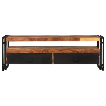 TV-bänk 120x30x40 cm massivt sheshamträ
