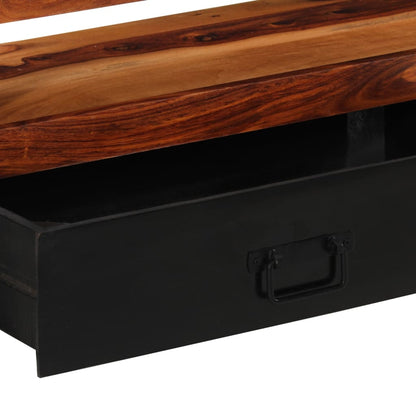 TV-bänk 120x30x40 cm massivt sheshamträ