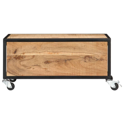 Soffbord Trä 70x70x32 cm massivt akaciaträ