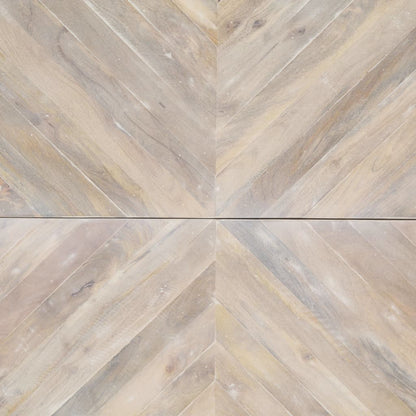 Soffbord Vit Trä 110x110x36 cm massivt mangoträ