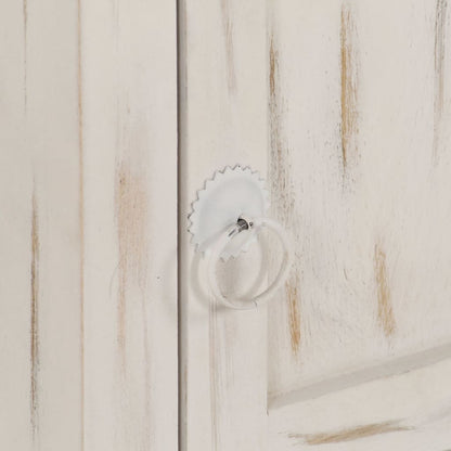 Sängbord vit 40x30x50 cm massivt mangoträ