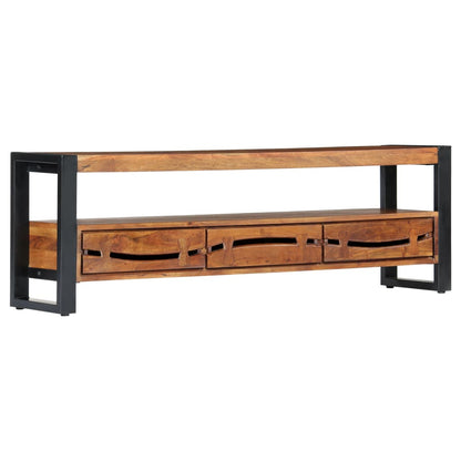 TV-bänk 140x30x45 cm massivt akaciaträ