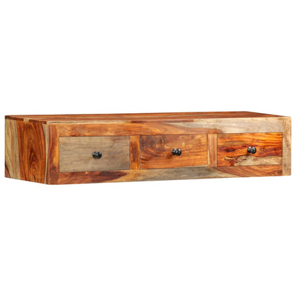 Avlastningsbord Konsolbord Trä Väggmonterat 100x25x20 cm massivt sheshamträ