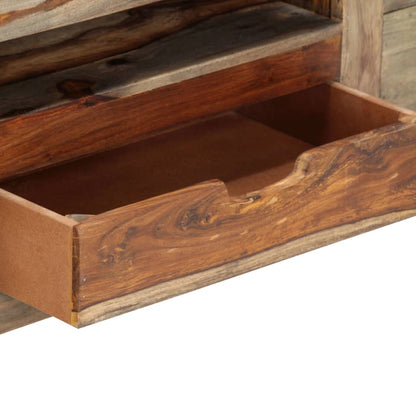 Skänk Grå 100x30x50 cm massivt sheshamträ