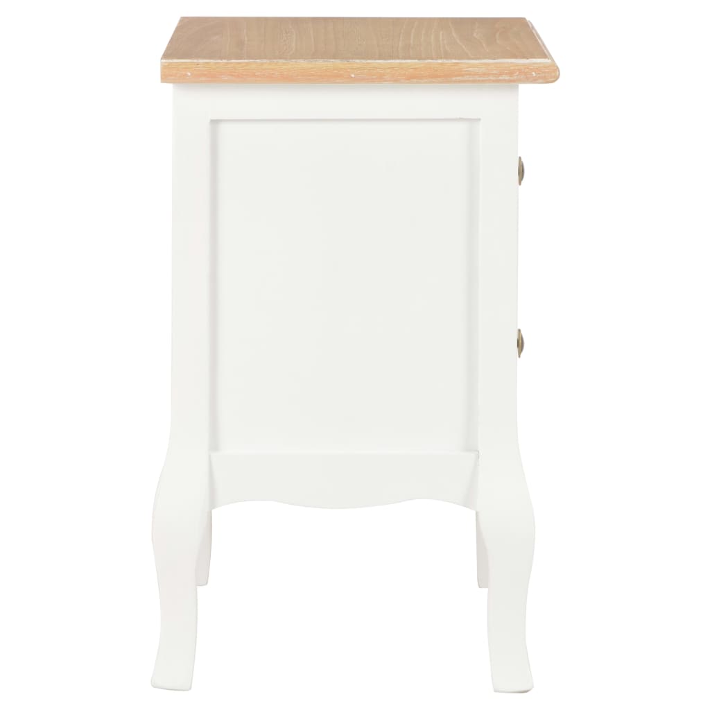 Sängbord Nattduksbord Vit 2 st vit 35x30x49 cm
