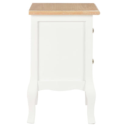 Sängbord Nattduksbord Vit 2 st vit 35x30x49 cm