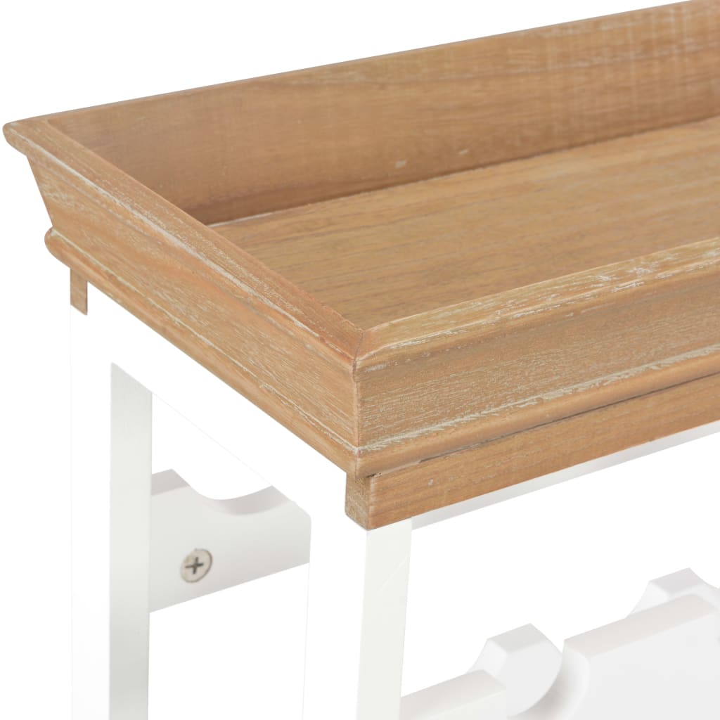 Vinställ Vinskåp Vit 70x22,5x70,5 cm MDF