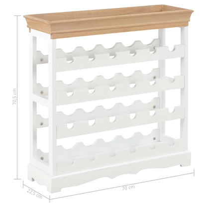 Vinställ Vinskåp Vit 70x22,5x70,5 cm MDF