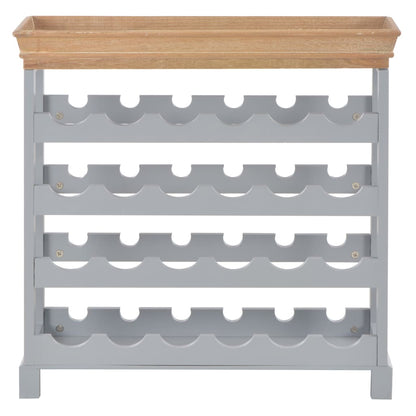Vinställ Vinskåp Grå 70x22,5x70,5 cm MDF