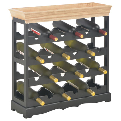Vinställ Vinskåp Svart 70x22,5x70,5 cm MDF