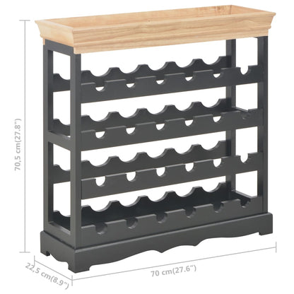 Vinställ Vinskåp Svart 70x22,5x70,5 cm MDF