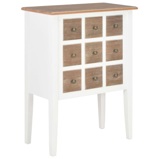 Skänk Vit 54x30x80 cm massivt trä