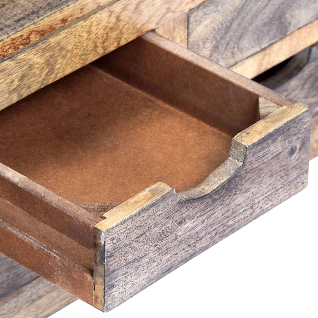 Soffbord Trä 100x50x30 cm Grå massivt sheshamträ