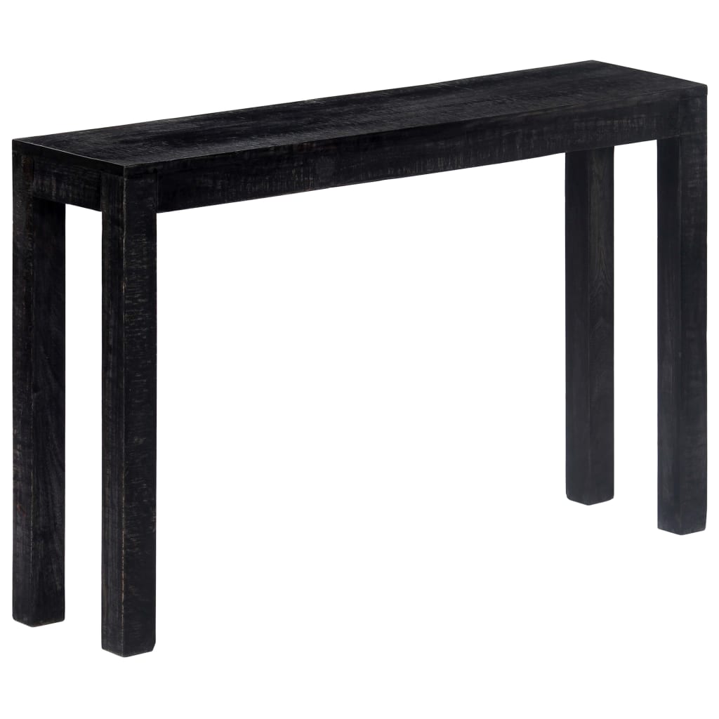 Avlastningsbord Konsollbord Trä 118x30x76 cm Svart massivt mangoträ
